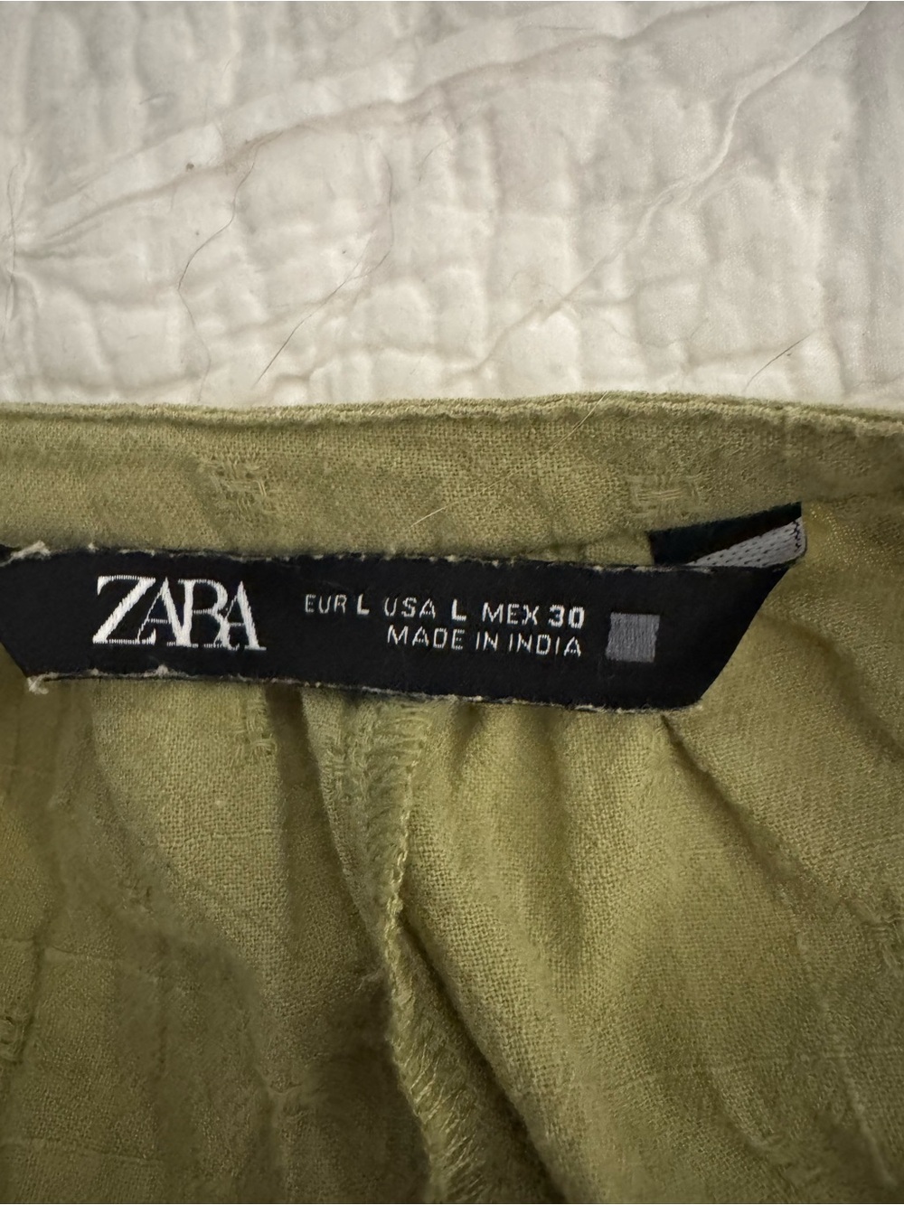 Zara Olive green dress flowy boho Maci dress. Size large - Picture 7 of 11